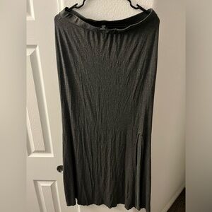 Women's Solid Gray Simple A-Line Skirt, Casual Daily Wear
Size : medium